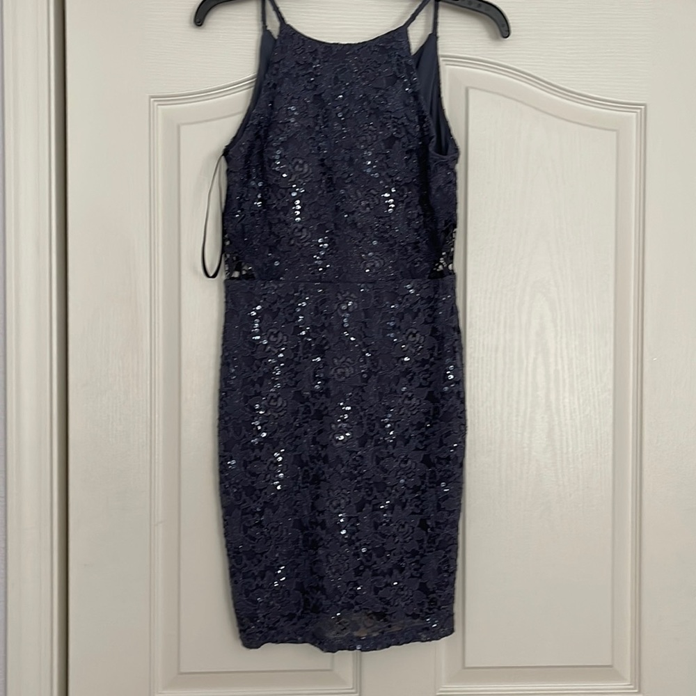 Grey sparkle cocktail dress